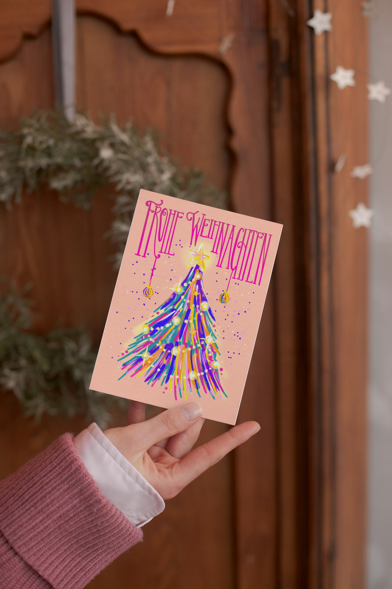 Frohe Weihnachten-Faltkarte